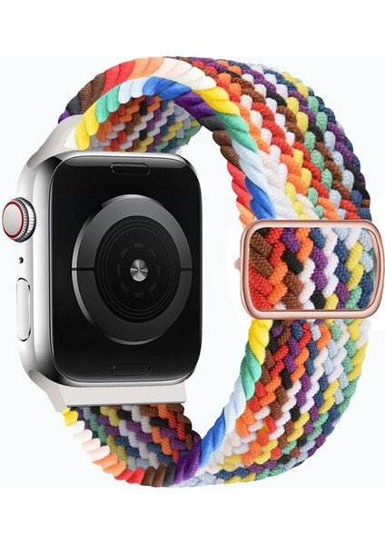 Cool Cold Apple Watch Solo Döngü 38/40/41 mm Uyumlu Örgü Elastik Tokalı Ayarlanabilir Kordon