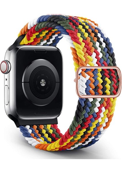 Cool Cold Apple Watch Solo Döngü 38/40/41 mm Uyumlu Örgü Elastik Tokalı Ayarlanabilir Kordon