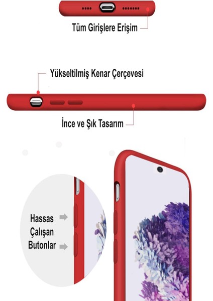 Caseworld Samsung Galaxy A33 5g ile Uyumlu Kapak Içi Kadife Kamera Korumalı Lansman Silikon ile Uyumlu Kılıf - Petrol Mavisi