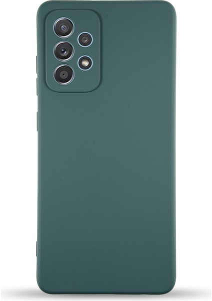 Caseworld Samsung Galaxy A73 5g ile Uyumlu Kapak Içi Kadife Kamera Korumalı Lansman Silikon ile Uyumlu Kılıf - Yeşil