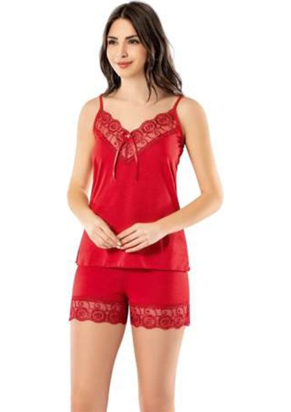 6341 Ip Askı Dantelli Takım Gecelik