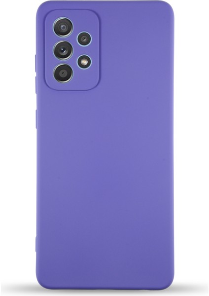 Samsung Galaxy A73 5g Kapak Içi Kadife Kamera Korumalı Lansman Silikon Kılıf - Mor