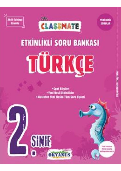 Okyanus Yayınları 2. Sınıf Classmate Türkçe Etkinlikli Soru Bankası