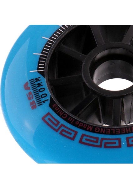 Roller Patates Tekerlekleri Kapalı Açık Hızlı Paten Tekerlekleri Aracı Siyah/mavi/kırmızı 100MM Mavi (Yurt Dışından)