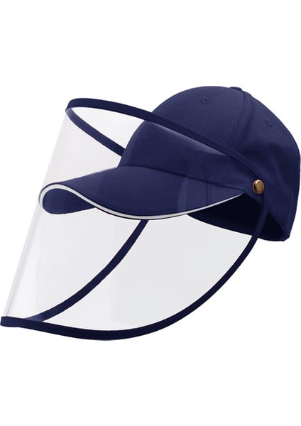 Anti-Tükürme Şapka Toz Geçirmez Kapak Balıkçı Beyzbol Şapkası Yüz Kalkan Mavi fiyatları
