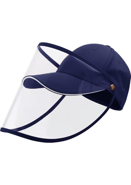 Anti-Tükürme Şapka Toz Geçirmez Kapak Balıkçı Beyzbol Şapkası Yüz Kalkan Mavi fırsatları