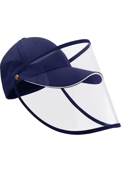 Anti-Tükürme Şapka Toz Geçirmez Kapak Balıkçı Beyzbol Şapkası Yüz Kalkan Mavi indirimleri