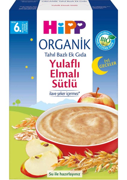 Hipp Organik Iyi Geceler Sütlü Yulaf Elma Tahıl Bazlı Ek Gıda 250GR
