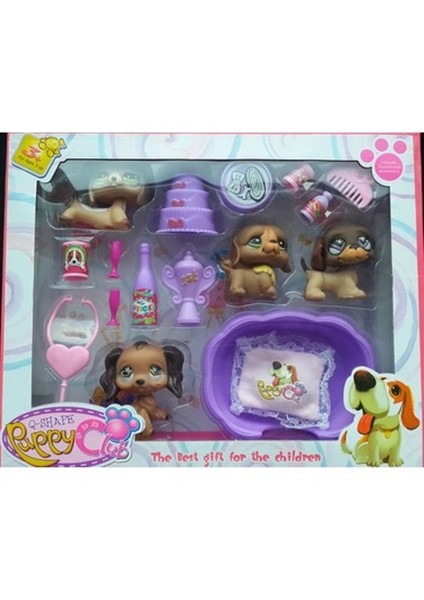 Figür Oyuncak Q-Shape Puppy Clup Minişler 4 Toplam 16 Parça Çocuklarınız Için Güzel Bir Hediye modelleri