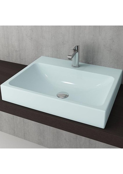 Bocchi Scala Tezgah Üstü Lavabo 60 cm Mat Buz Mavi 1077-029-0126