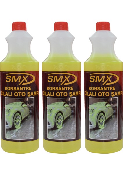 3 Adet Smx %40 Cilalı Oto Şampuanı (1 Lt)