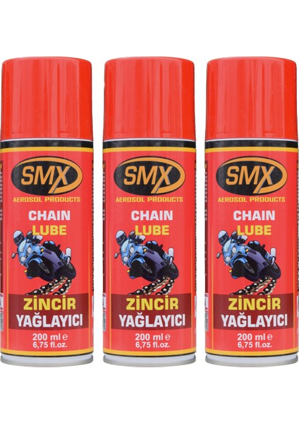 3 Adet Smx Zincir Yağlayıcı 200 ml