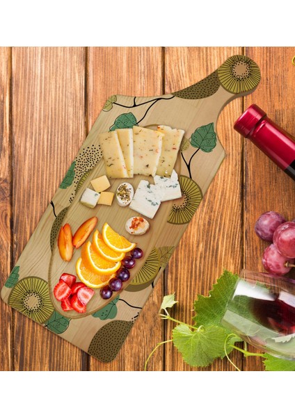 Gift Kivi Tasarımlı Dikdörtgen Şeklinde Doğal Ahşap Servis ve Sunum Tabağı Model 1 fiyatları