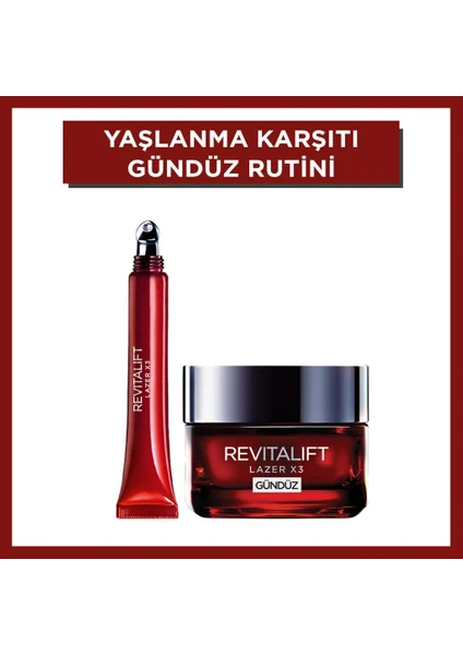 L'Oréal Paris Lazer X3 Yoğun  Gündüz Bakım Kremi + Göz Bakım Kremi