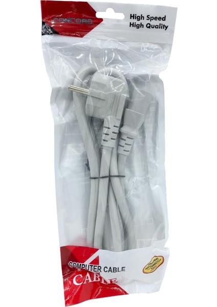 Beyaz Pc Power Kablo (1 Mm) 1.2 Metre Concord C-564