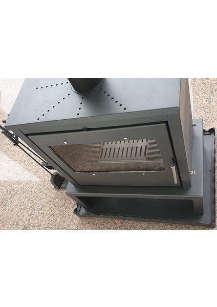 Camlı Soba Model Twin Ultra Çift Camlı Kuzine