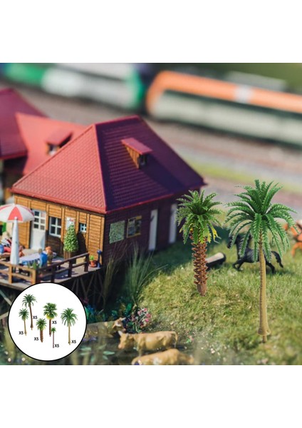 Model Ağaçlar Demiryolları Minyatür Kum Masa Dıy Sahne Mikro Peyzaj Standları H (Yurt Dışından)