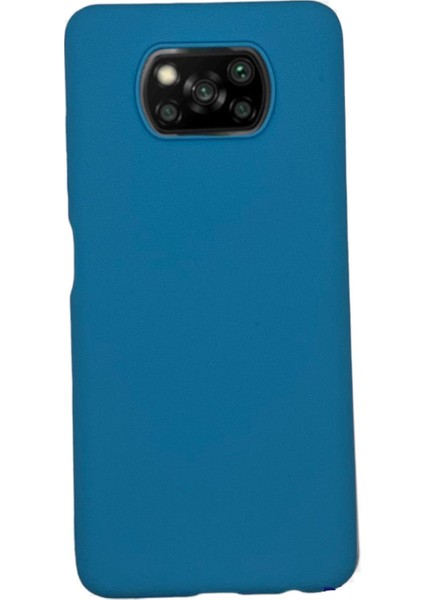 Xiaomi Pocophone X3 Ince Mat Silikon Kılıf Mavi