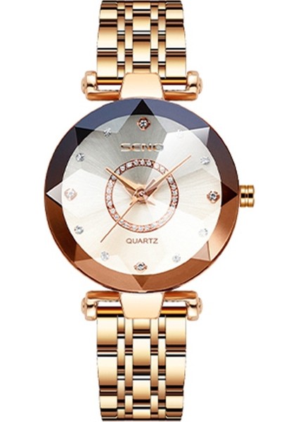 Kuvars Kadın Saatleri - Beyaz 30.3 x 9.5 mm. (Yurt Dışından)