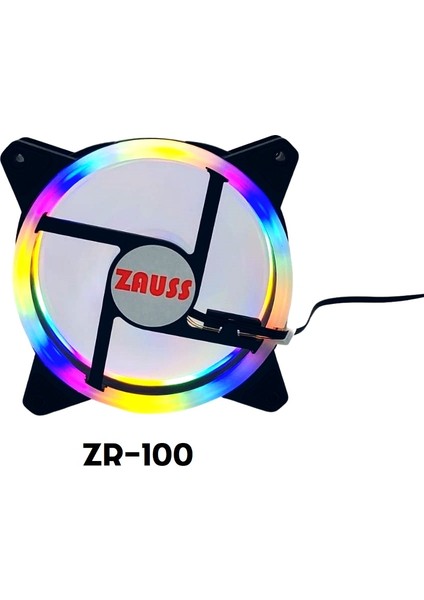 ZR-100 1800RPM Rainbow RGB Kasa Fanı 12cm Renkli Gökkuşağı Fanı 0.3A