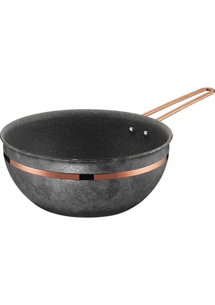 Royal Stone 26CM Wok Tava Antrasit & Bakır