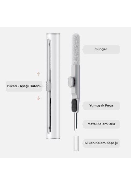 Apple Airpods Pro 3 Bluetooth Kulaklık Temizleme Kiti Kalemi