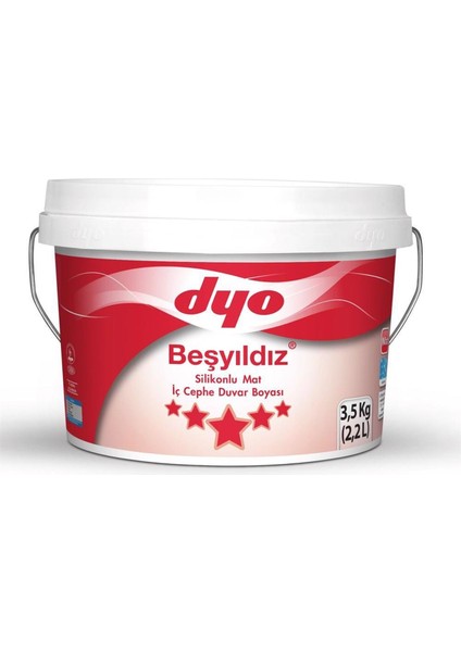 Beşyıldız Silikonlu Mat İç Cephe Boyası 3.5 Kg