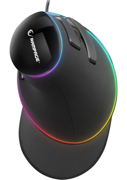 SMX-R618 Terrıfıc Siyah Ultra Rgb Efektli 4000DPI 6 Tuşlu Dikey Ergonomik Dikey Mouse