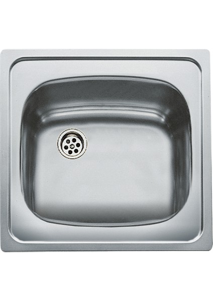 E50 1B (46.5 x 44 ) Ankastre Sağ Batarya Çıkışlı Eviye Paslanmaz Çelik 46.5 cm 40109619