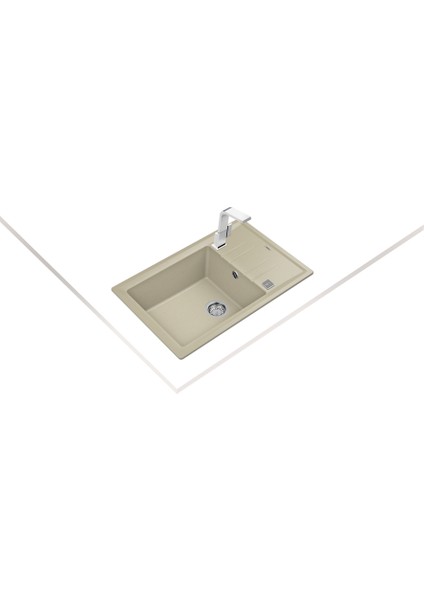 STONE 60 S-TG TOPASBEIGE Ankastre Kumanda Sifonlu Granit Eviye Bej 78 cm 115330039 fiyatları