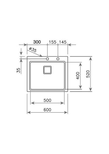 ZENIT RS15 1B Ankastre Kumanda Sifonlu Eviye Paslanmaz Çelik 50 cm 115000021 fırsatları