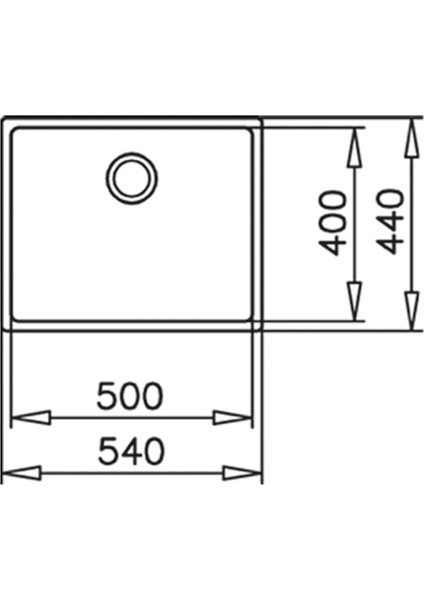 BE LINEA RS15 50.40 Tezgahaltı Eviye Paslanmaz Çelik 50 cm 115000005