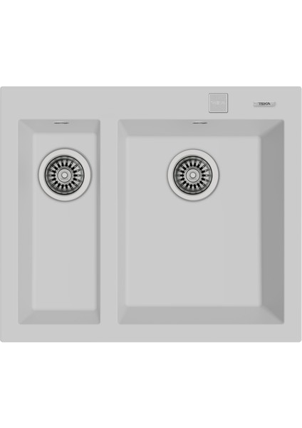 FORSQUARE 590 TG ARTIC WHITE Ankastre Kumanda Sifonlu Granit Eviye Beyaz 59 cm 115260023