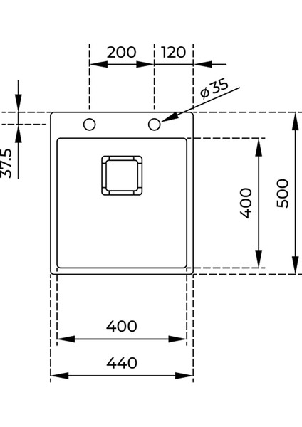 FORLINEA RS15 40.40 Ankastre/Tezgaha Sıfır Paslanmaz Çelik 40 cm 115000019 indirimleri
