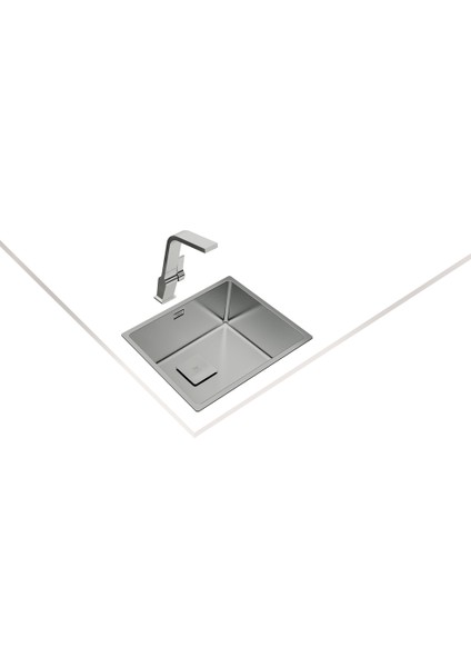 FLEXLINEA RS15 50.40 Ankastre/Tezgaha Sıfır/Tezgahaltı Eviye Paslanmaz Çelik 50 cm 115000012