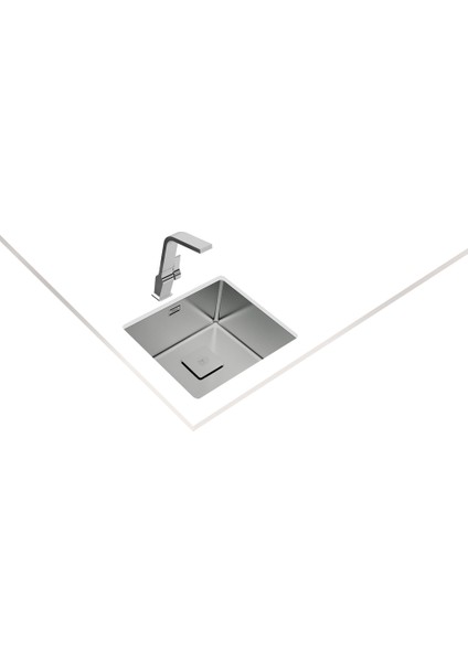 FLEXLINEA RS15 45.40 Ankastre/Tezgaha Sıfır/Tezgahaltı Eviye Paslanmaz Çelik 45 cm 115000013