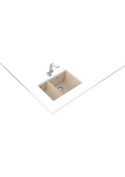 SQUARE 560 TG AVENA BEIGE Tezgahaltı Granit Eviye Bej 56 cm 115260031 fiyatları