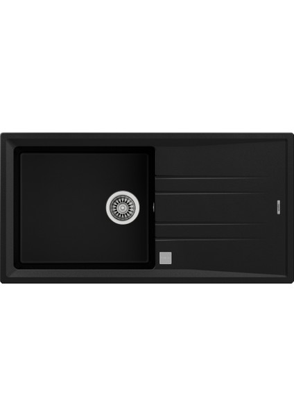 STONE 60 L-TG CARBON Ankastre Kumanda Sifonlu Granit Eviye Karbon 100 cm 115330008