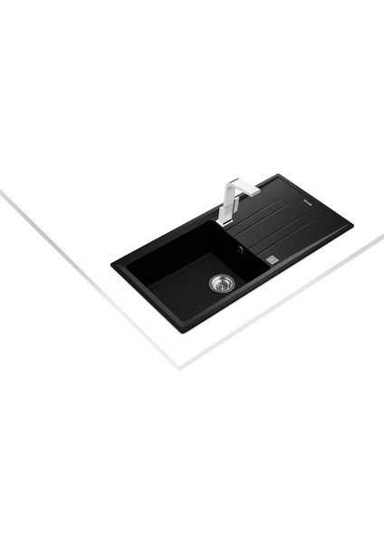 STONE 60 L-TG CARBON Ankastre Kumanda Sifonlu Granit Eviye Karbon 100 cm 115330008 fiyatları