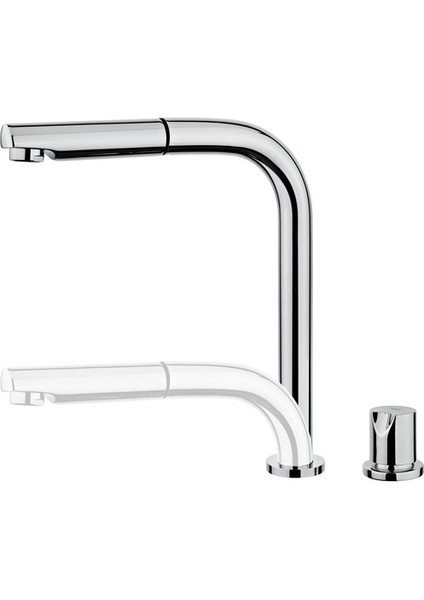AUK 983 Pencere Önü Mutfak Bataryası Krom 509830200
