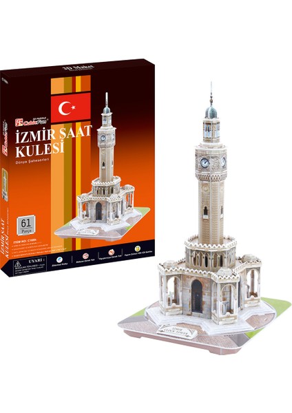3D 61 Parça Puzzle Izmir Saat Kulesi