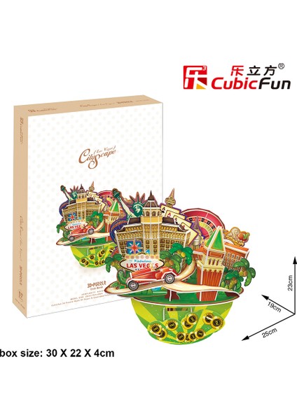 3D 64 Parça Puzzle Las Vegas Şehir Kompozisyonu