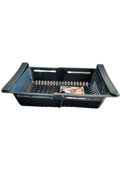 Buzdolabı Organizeri Boyu Ayarlanabilir Düzenleyici-Antrasit SIYAH-8125 modelleri