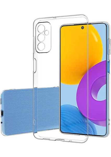 Samsung Galaxy M52 Kılıf Şeffaf Silikon Hibrit Case Kapak