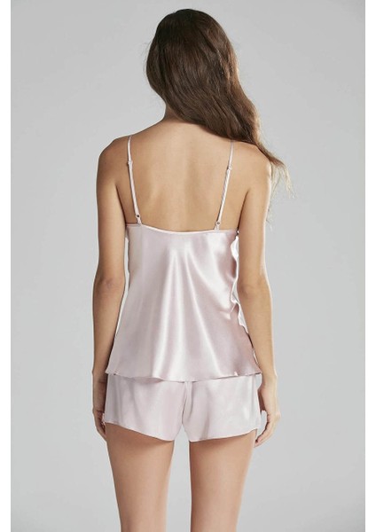 6955 6'lı Saten Gecelik Sabahlık Çeyiz Seti Pudra fırsatları