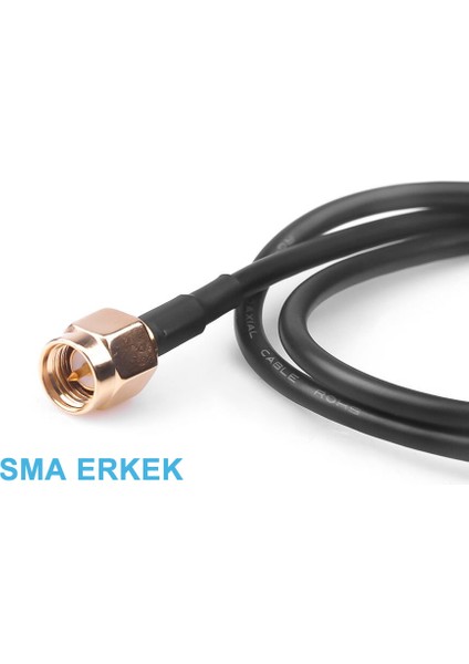 12dbi Dış Mekan Anten Sma Erkek 1.5 Metre Kablo 700Mhz - 2.7GHz Mıknatıslı Gsm Wifi RF sinyal Kuvvet