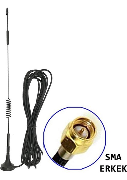 12dbi Dış Mekan Anten Sma Erkek 1.5 Metre Kablo 700Mhz - 2.7GHz Mıknatıslı Gsm Wifi RF sinyal Kuvvet