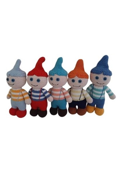Sevimli Cüceler Takımı Amigurumi Organik Oyuncak