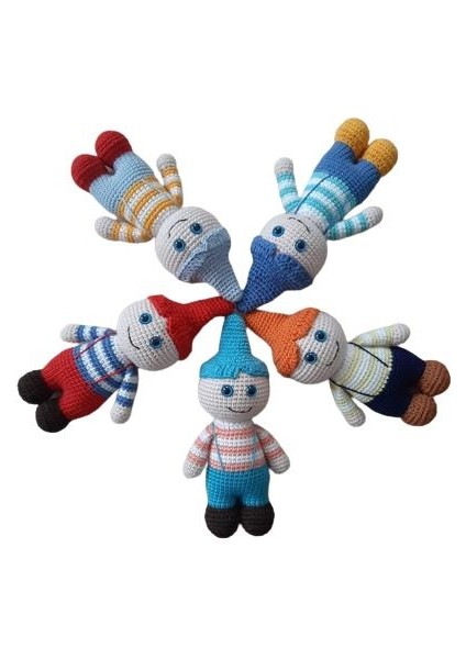 Sevimli Cüceler Takımı Amigurumi Organik Oyuncak modelleri