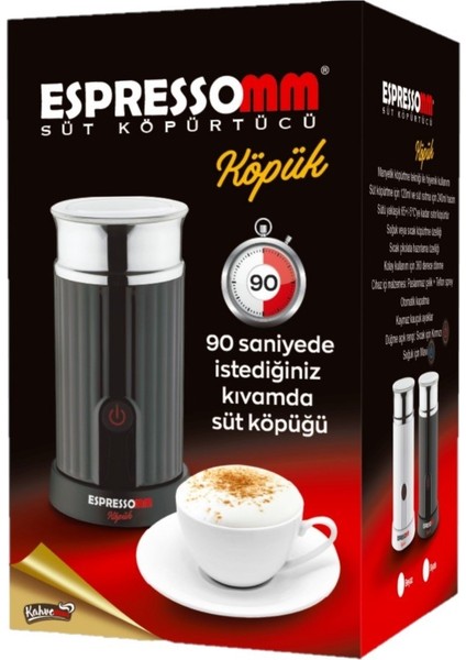 Espressomm® Köpük Süt Köpürtücüsü - Siyah